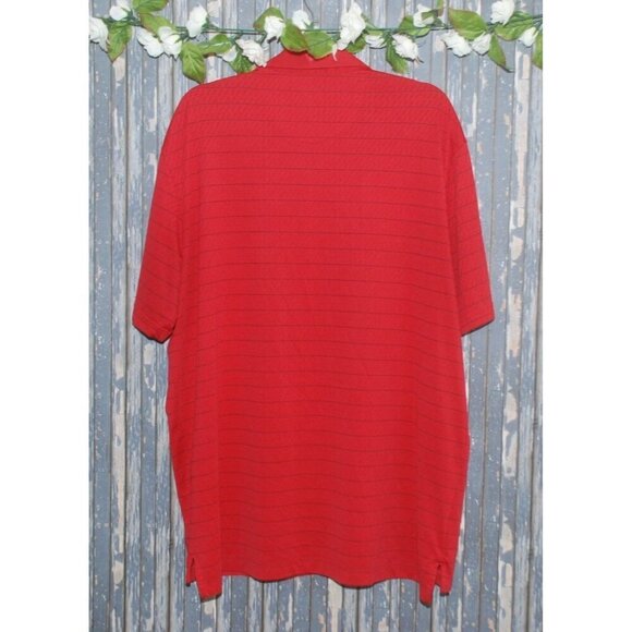 Callaway Golf Men's XL Red Striped Polo Shirt Dri-Fit Short Sleeve Wicking Athle - Picture 5 of 8